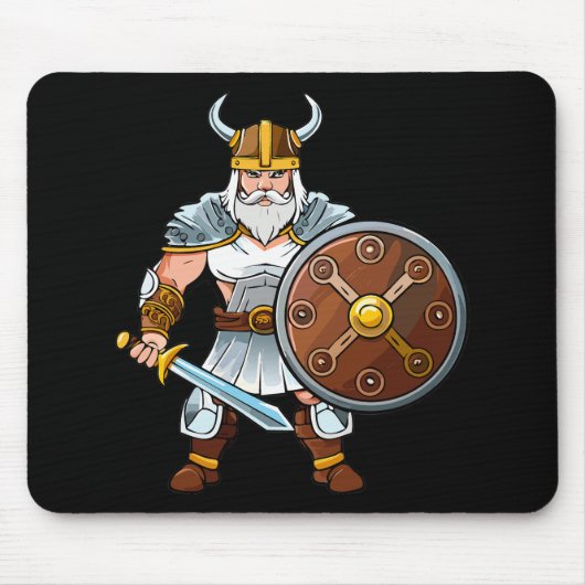 Wikingischer oder gallischer Krieger Mousepad (Vorne)