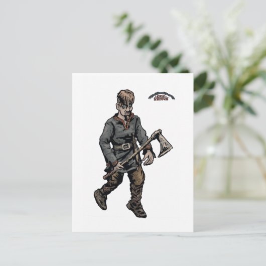 Wikingkrieger Postkarte (Stehend Vorderseite)