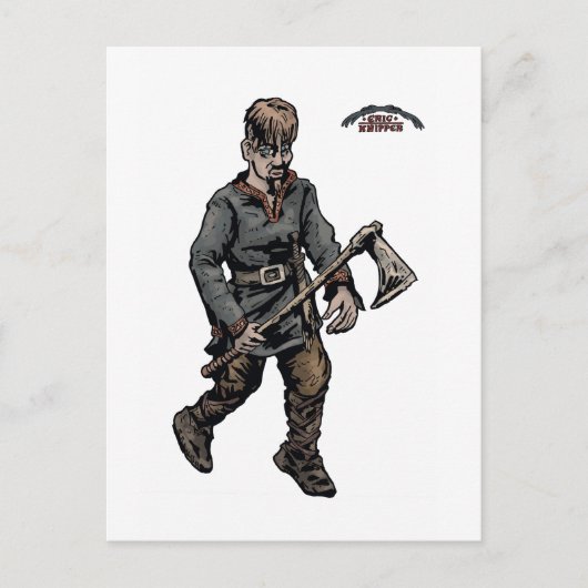 Wikingkrieger Postkarte (Vorderseite)