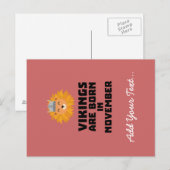 Wikings sind im November Zur82 geboren Postkarte (Vorne/Hinten)