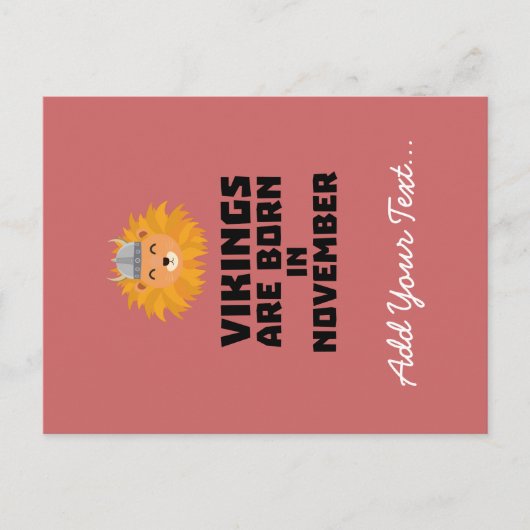 Wikings sind im November Zur82 geboren Postkarte (Vorderseite)