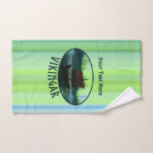 Wikingschiff und Nordlichter Badhandtuch Set (Handtuch)