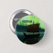 Wikingschiff und Nordlichter Button (Vorne & Hinten)
