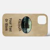 Wikingschiff und Nordlichter Case-Mate iPhone Hülle (Rückseite (Horizontal))