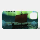 Wikingschiff und Nordlichter Case-Mate iPhone Hülle (Rückseite (Horizontal))