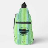 Wikingschiff und Nordlichter Crossbody Bag (Vorderseite)
