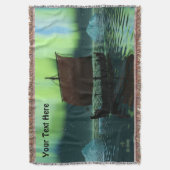 Wikingschiff und Nordlichter Decke (Vorderseite Vertikal)