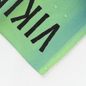 Wikingschiff und Nordlichter Fleecedecke (Ecke)