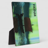 Wikingschiff und Nordlichter Fotoplatte (Seite)