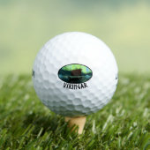 Wikingschiff und Nordlichter Golfball (Insitu T-Shirt)