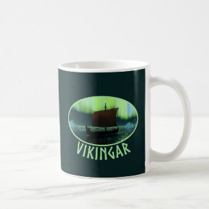 Wikingschiff und Nordlichter Kaffeetasse