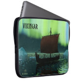 Wikingschiff und Nordlichter Laptopschutzhülle (Vorne Rechts)