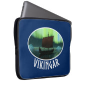 Wikingschiff und Nordlichter Laptopschutzhülle (Vorne Rechts)