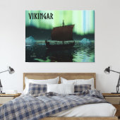 Wikingschiff und Nordlichter Leinwanddruck (Insitu (Schlafzimmer))