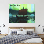 Wikingschiff und Nordlichter Leinwanddruck (Insitu (Schlafzimmer))