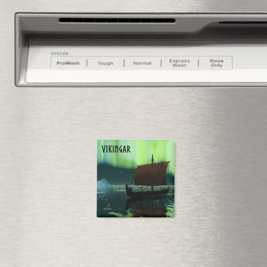 Wikingschiff und Nordlichter Magnet (In Situ (Geschirrspüler))