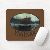 Wikingschiff und Nordlichter Mousepad (Mit Mouse)