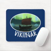 Wikingschiff und Nordlichter Mousepad (Mit Mouse)