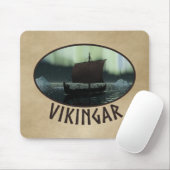 Wikingschiff und Nordlichter Mousepad (Mit Mouse)