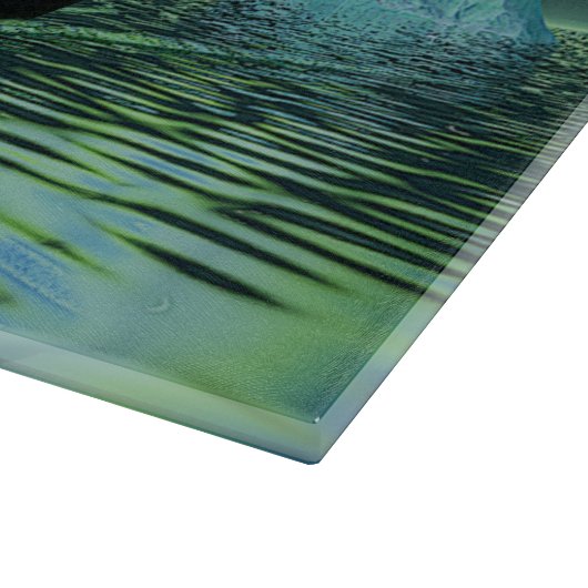 Wikingschiff und Nordlichter Schneidebrett (Ecke)