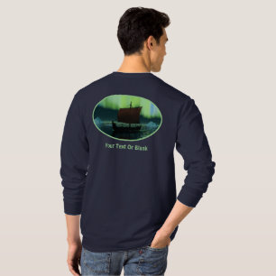 Wikingschiff und Nordlichter T-Shirt