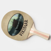 Wikingschiff und Nordlichter Tischtennis Schläger (Seitenansicht)