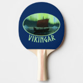Wikingschiff und Nordlichter Tischtennis Schläger (Vorderseite)