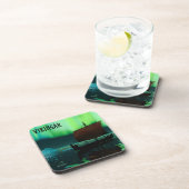 Wikingschiff und Nordlichter Untersetzer (Rechte Seite)