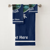 Wikingschiff unter Nordlicht Badhandtuch Set (Insitu)