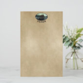 Wikingschiff unter Nordlicht Briefpapier (Stehend Vorderseite)