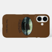 Wikingschiff unter Nordlicht Case-Mate iPhone Hülle (Rückseite (Horizontal))