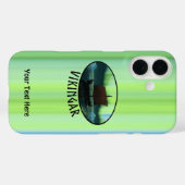 Wikingschiff unter Nordlicht Case-Mate iPhone Hülle (Rückseite (Horizontal))