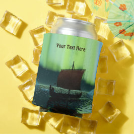 Wikingschiff unter Nordlicht Dosenkühler