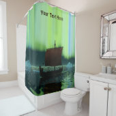 Wikingschiff unter Nordlicht Duschvorhang (Beispiel)