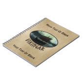 Wikingschiff unter Nordlicht Notizblock (Linke Seite)