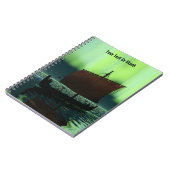 Wikingschiff unter Nordlicht Notizblock (Linke Seite)