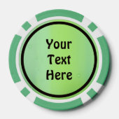 Wikingschiff unter Nordlicht Pokerchips (Rückseite)