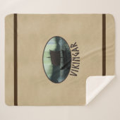 Wikingschiff unter Nordlicht Sherpadecke (Vorderseite (Horizontal))