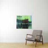 Wikingschiff unter Nordlicht Wandteppich (Beispiel (Horizontal))