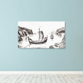 Wikingschiffe Leinwanddruck (Insitu (Holzboden))