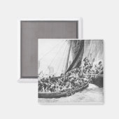 Wikingschiffe Magnet (Vorderseite/Rückseite)