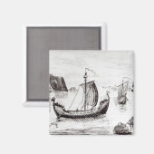 Wikingschiffe Magnet (Vorderseite/Rückseite)