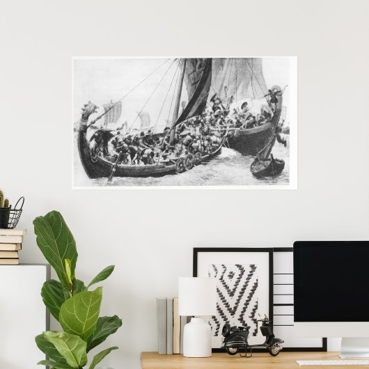 Wikingschiffe Poster (Heimbüro)