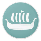 Wikingschiffsknopf/Schublade ziehen Keramikknauf (Vorderseite)