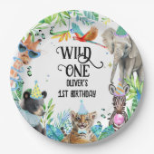Wil Birthday Safari Animals Pappteller (Vorderseite)