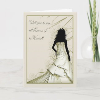 wil you be my Matron of Honor cream blends Einladung