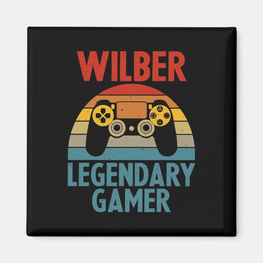 Wilber Geschenk Name Personalisiert Lustig Gaming Magnet (Vorne)