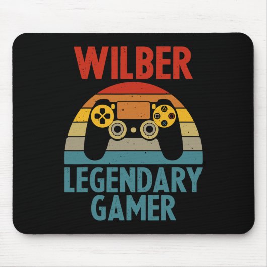 Wilber Geschenk Name Personalisiert Lustig Gaming Mousepad (Vorne)