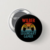 Wilber Geschenkname Personalisiert Lustig Gaming G Button (Vorne & Hinten)