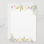 Wilblumen Brie oder Groom Spiel voll editierbare K Einladung (Rückseite)